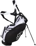 Sun Mountain Men's Eclipse 4.5 LS Lightweight VLO Stand Golf Bag 14-Way Top - 8 Pockets, X Fit Dual Strap System, Push & Electric Cart Compatible Compression Base, 2025 Model - Black-White