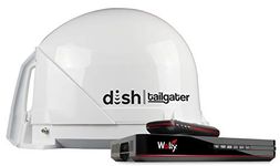 KING DT4450 Dish Tailgater Bundle - Portable/Roof Mountable Satellite TV Antenna and Dish Wally HD Receiver, White, Western & Eastern Arc Satellites