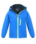 M2C Boys Hooded Winter Windbreaker Softshell Jacket Fleece Lined Jackets, Blue, 5T