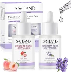 SAVILAND Advanced Monomer Drops 2PCS: Peach Lavender Scent Monomer Drops for Smell Superior Odor Purification Monomer Odor Neutralizer for Acrylic Nail Liquid with Dropper for Home DIY 1.01 fl. oz