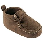 Luvable Friends Unisex-Baby Boy's Faux Suede Shoes - K Crib Shoes Brown Size: 0-6 Months Infant