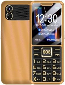 Jectse Large Buttons 4G LTE Basic Cell Phone, Simple Mobile Phone with SOS Key, 2500mAh, Dual SIM, MP3, Calling, SMS Functions, Internet (Orange Yellow)