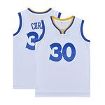 IDEEDA Youth Basketball Jeresy 30# Scoring King Collector's Edition Basketball Jerseys Party Team Stitched Jersey Blue/White XS-XL (S, White)