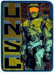 Halo UNSC Master Chief Micro Plush Fleece Throw Blanket | Plush Soft Polyester Cover for Sofa and Bed, Cozy Home Decor, Luxury Room Essential | Video Game Gifts for Adults, Teens | 45 x 60 Inches