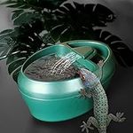 Lnlscle Reptile Water Dispenser- Double Filter Automatic System Circulation Chameleon Drinking Fountain Provide Running Water for Snake Gecko Lizard Chameleon