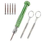 Esinam 8-in-1 Multifunctional Small Screwdriver for Eyeglass, Glasses Repair, Mini Screwdriver Kit for Cellphone, Eye Glasses, Electronics, Watch, Laptop and Jewelry (Green)