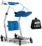 Sit to Stand Lift for Elderly with Wheels, One-Step Stand Assist Aid, Muscle Building, Patient Lift Transfer Chair for Home Care, Elderly Lift Assist Devices for Seniors Adults Disabled, 400 lbs