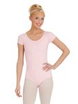 Capezio Women's Short Sleeve Leotard,Pink,Large