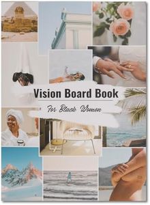 FOUNCY Vision Board Book for Black Women - 1500+ Vision Board Supplies, 168 Pages Inspirational Pictures & Quotes for Vision Board Kit&Clip Art, Dream Board and Collage Book for Goal Setting