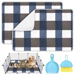 2 Pack Large Guinea Pig Cage Liner with Cleaning Tool Set Hamster Pee Pad Bedding Washable &Air Dried Pee Pad, Absorbent Rabbit Cage Liner, for Small Animals Chinchillas Rabbits Bunny (31''x 47'')