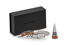 Le Creuset Waiter's Corkscrew and Stopper Gift Set, GS 190, Plastic, Wood, 59814012209561