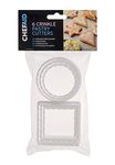 Chef Aid Crinkle Pastry Cutter Set, with both Square and Round Cutters