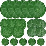 20 Pieces Realistic Lily Pads Leaves for Ponds, Artificial Floating Foam Lotus Leaves, Water Lily Pads Artificial Foliage Pond Decor for Koi Fish Pool Patio Aquarium