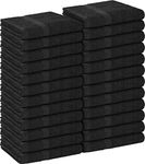 Utopia Towels - Salon Towels, 24-Pack (Not Bleach Proof, 16 x 27 Inches) Highly Absorbent Towels for Hand, Gym, Beauty, Hair, Spa, and Home Hair Care (Black)