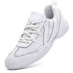 DADAWEN Cheer Shoes for Girls Cheerleading Dance Shoes Athletic Sport Training Shoes New White 5 UK