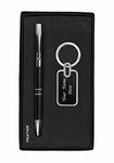 MOXTER Personalized Premium Metal Pen&Key Chains With Name Engraved,Ideal For Gifting On Any Special Occasion (Pack Of 1 Set),Blue