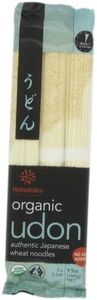 Hakubaku Organic Udon, Authentic Japanese Wheat Noodles, No Added Salt, 9.5 Ounce (Pack of 8)