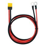 Nuofany XT60 to O Ring Terminal Cable,XT60H Male to O Ring Connector Cable,with 1M 12AWG Silicon Wire,for RC Lipo Battery FPV Racing Drone