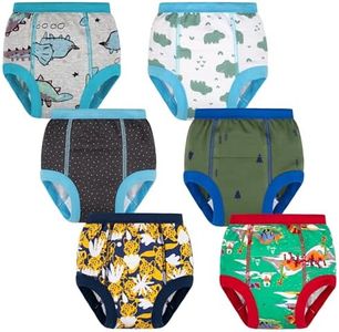 BIG ELEPHANT 6-Pack Potty Training Pants – 100% Cotton Absorbent Toddler Underwear for Boys and Girls, 5-6Y