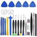 22 in 1 Opening Pry Tool Professional Phone Repair Kit with Metal Spudger Precision Pentalobe Screwdrivers Screen Opener Suction for iPhone ipad Smart Phone PC Mobile Devices Disassembly Repair