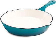 Crock Pot Artisan 10 Inch Enameled Cast Iron Round Skillet, Teal Ombre