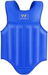 Wesing Martial Arts Muay Thai Boxing Chest Protector MMA Sanda Chest Guard (Blue, S)