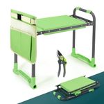 Byhagern Foldable Garden Kneeler and Seat，Portable Garden Kneeler Stool - Heavy Duty Garden Bench, Durable Garden Stool, Comfortable EVA Foam Cushion - Ideal for Women's Gardening， Camping...