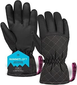 Tough Outdoors Women's Ski Gloves - Womens Snow Gloves - Winter Waterproof Snow Gloves - Adult Snow Gloves - Ladies Snowboarding Gloves