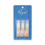 D’Addario Woodwinds Royal Bb Clarinet Reeds - B Flat Clarinet Reeds - Reeds for Clarinet - Clarinet Bb Reeds - Strong Spine - Filed Cut - Strength 1.5, Pack of 3