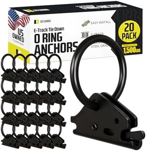 DC Cargo Heavy-Duty Steel E Track O Ring (Pack of 20) E Track Accessories E Track Rings Anchors for E Track Rail Tie-Down System to Secure Cargo in Enclosed/Flatbed Trailers, Trucks