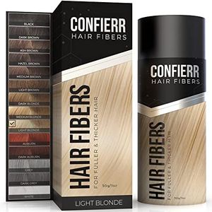 CONFIERR Hair Fibers for Men & Women (30 Grams, Light Blonde) - Fill In Fine or Thinning Hair, Instantly Thicker, Fuller Looking Hair