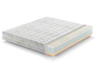 Marcapiuma Euro King Memory Mattress 5 ft 4 (5ft x 6ft6) 160x200 cm depth 21 cm RAINBOW H2 Medium Firmness Non-allergenic Dust mite resistant Breathable with Aloe Vera Removable Cover Made in Italy