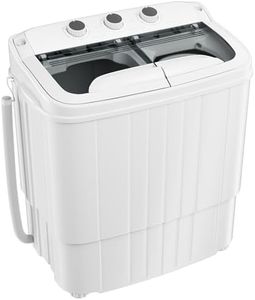 Superday Portable Washing Machine with Longer Hose, 16 Lbs Compact Mini Washer and Dryer Combo,Twin Tub Washing Machine Laundry Compact Washer spinner Combo for Apartments RVs and Dorms(Grey)