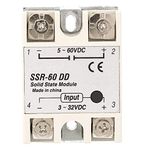 Hyuduo DC-DC Solid State Relay SSR-60DD 60A 3-32VDC to 5-110VDC SSR Motor Control, Relay