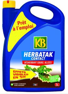 KB desherbant Cours et allees - prêt à l'emploi -5L - 50m² traité