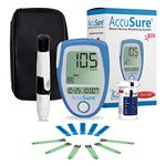 AccuSure Instant Digital Blood Glucometer Kit |with 25 Strips,10 Lancet,1 Lancing device for Accurate Blood Glucose Sugar Testing Machine