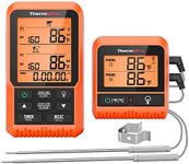 ThermoPro TP826 500FT Wireless Meat Thermometer, Dual Meat Probe Cooking Thermometer with HI/Low Alert & Kitchen Timer, IPX4 Food Grill Thermometer, BBQ Smoker Thermometer for Oven,Grilling Gifts