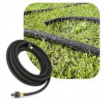 Landscape Grade Thick Walled Porous Pipe/DRIP LINE/Leaky Hose/Soaker Hose,1/2" (20M + End Connectors)