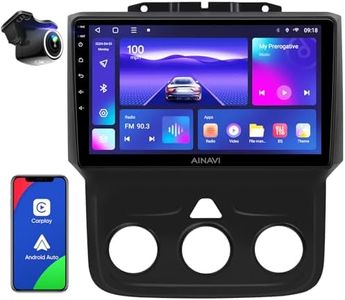 AINAVI 9-inch Android 12 Car Stereo for Dodge Ram 1500 2500 3500 2013-2018 Upgrade Radio Auto Stereo, Quad Cores Wireless Apple CarPlay GPS Navigation WiFi Bluetooth Replacement Installation Kit