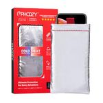 PHOOZY Apollo Series Thermal Phone Pouch - AS SEEN ON SHARK TANK - Insulated Pouch Prevents Freezing, Extends Battery Life, Drop Proof. Mountain protection for Skiers Snowboarders (Silver - Medium)