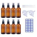 8 pcs amber glass spray bottle glass,small spray bottles 100ml travel bottles spray bottles glass spray bottles small,brown glass spray bottle,small spray bottle,100ml spray bottles for toiletries