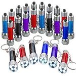 Playbees Mini LED Flashlight Keychains - 12 Pack - 2.5 Inch in Vibrant Colors, Portable Plastic Mini Torch - 5-Bulb Keyring Essential for Camping, Kids, Party Giveaways, Goody Bags, and Reward Prizes