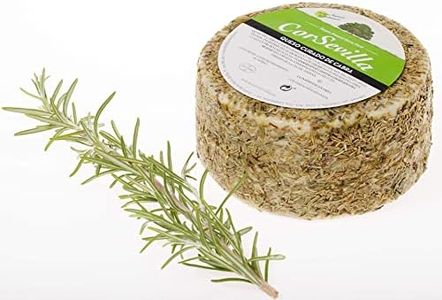 Corsevilla - Queso Curado Cabra - Romero - Perfecto para Maridar con - Vino Tinto - Frutos Secos - Picos - Pan - Tradicional - suave - Sabor a Romero - (700 g aprox.)