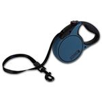 KONG Retractable Terrain Dog Leash for Large Dogs Upto 50kgs, Durable, Reflective, Tangle-Free, Safety Lock, Ergonomic Soft Grip Handle for Pet Hiking, Walks, Training, Blue, Large - 16ft/5m