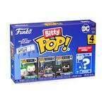 Funko Bitty POP! DC - Batman, Batgirl, the Joker and A Surprise Mystery Mini Figure - 0.9 Inch (2.2 Cm) - DC Comics Collectable - Stackable Display Shelf Included - Gift Idea - Party Bags Stocking