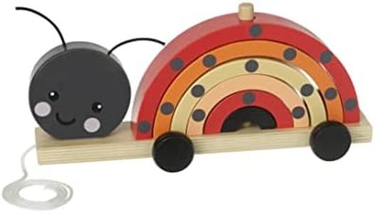 Orange Tree Toys - Giocattolo impilabile a forma di coccinella, per bambini di 1 anno, giocattoli impilabili in legno per bambini Montessori