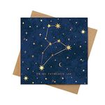 Manta Makes Luxury gold foil constellation card | zodiac greeting card | stars astrology card constellations | star sign card zodiac birthday card horoscope (Leo)