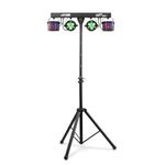 MAX Partybar12 LED DJ Light Bar with Stand and Remote Control, Derby, Par & Strobe Disco Party Effect DMX Stage Lighting System