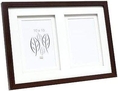 Deknudt Frames S65KQ2 Cadre Photo Double Passe-Partout pour 2 Photos Bois Brun 10 x 15 cm