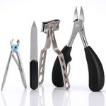 Vive Nail Clippers for Seniors (3 PCS) - Toenail & Fingernail Clipper Care Set for Hands, Toes - Trimmer for Arthritis, Diabetics, Hand Pain - Pedicure Cutter Tool for Men, Women, Elderly